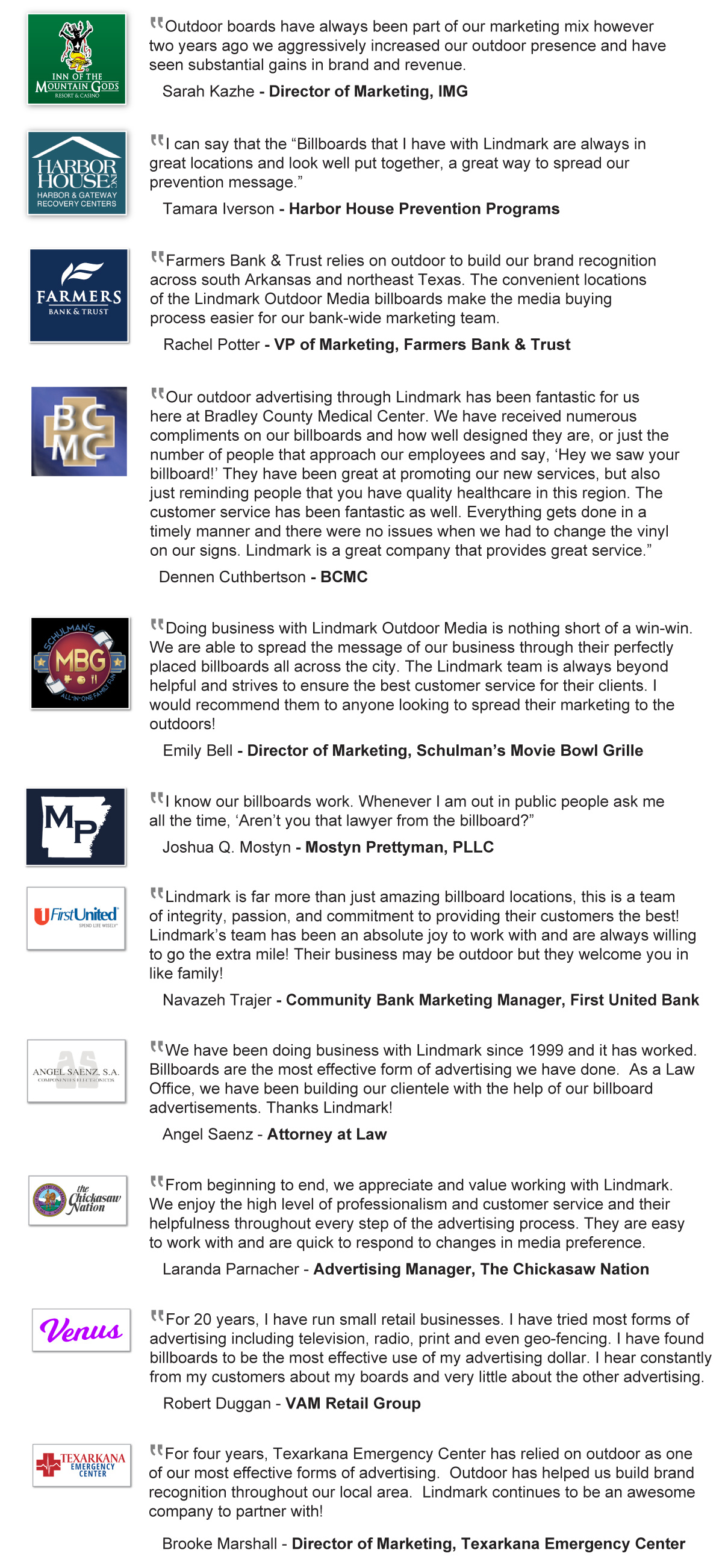 TESTIMONIALS - WHAT OUR CUSTOMERS ARE SAYING
